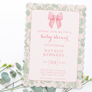 Convite Arco Rosa, Estética, Sage Green Baby Girl