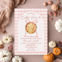 Arco Rosa Gingham Fall Chá de fraldas Pie Pie