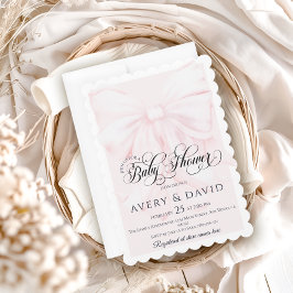 Convite Arco rosa moderno Chá de fraldas feminino elegant