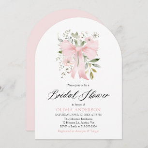 Convite Arco rosa moderno Chá de panela oral