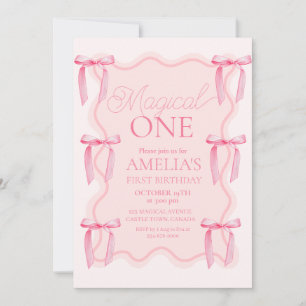 Convite Arco rosa - Uma Festa de aniversário mágica