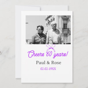 Convite Arco roxo comemora 60 anos de casamento