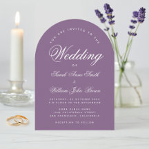 Arco Roxo Empoeirado Casamento Escrito Simples Mod