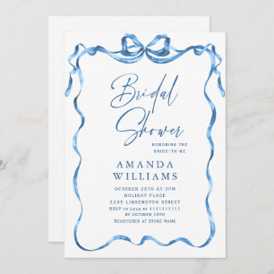 Convite Arco Simples e Azul com Chá de panela