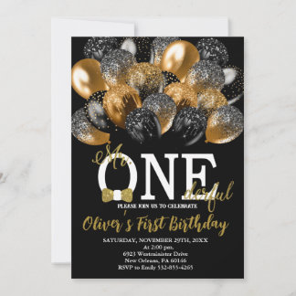 Convite Arco Tie, Balões 1rua Dia, Sr. OneMaravilhoso Aniv