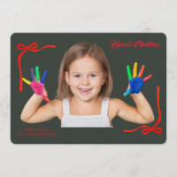 Arco Vermelho Minimalista Bênção de Natal Escrita