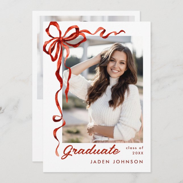Convite Arco Vermelho Trendy Friso 2 Festa de formatura FO (Frente/Verso)