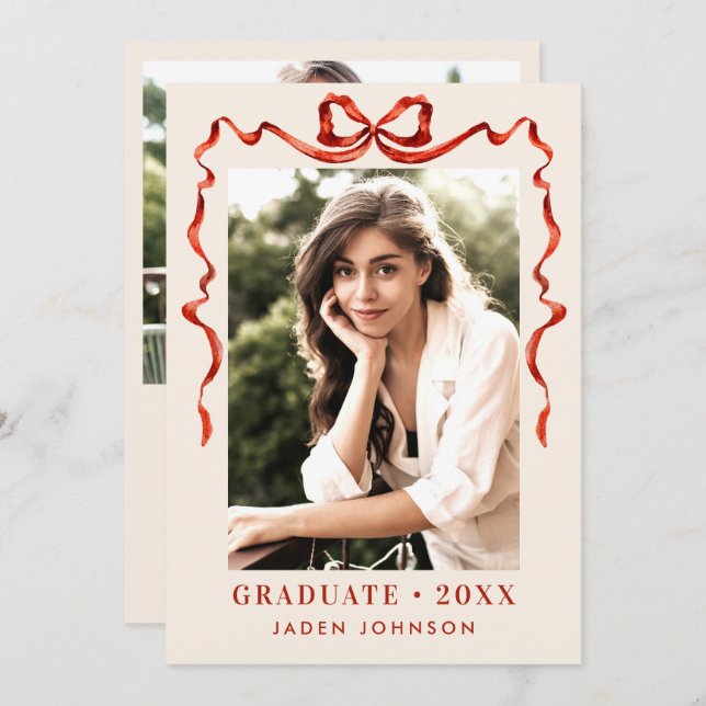 Convite Arco Vermelho Trendy Friso 2 Festa de formatura FO (Frente/Verso)