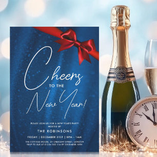 Convite ARCO Véspera de ano novo MODERN Marinho de sequênc