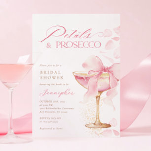 Convite Arcos cor-de-rosa e Chá de panela Prosecco