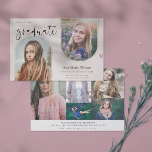Convite Arcos de ouro   Graduação por Foto Blush