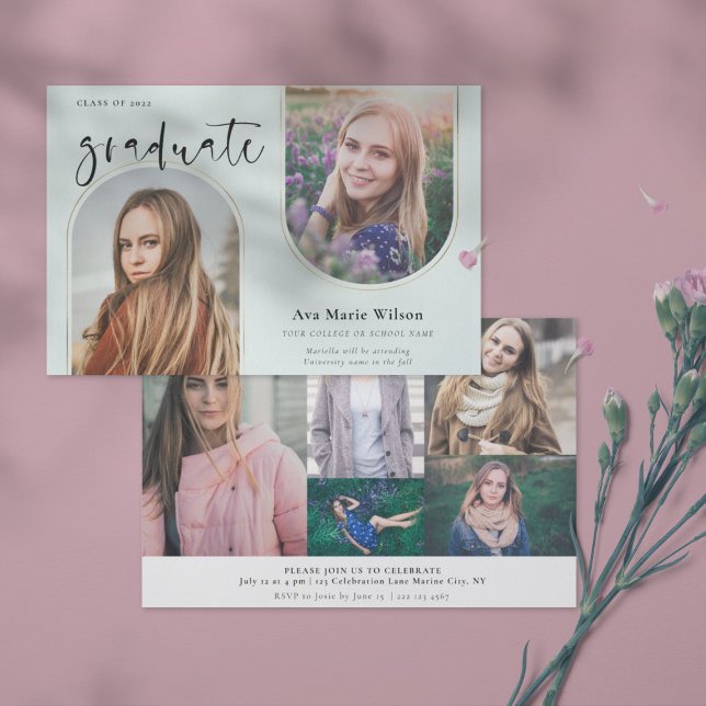 Convite Arcos de ouro | Sábio De Graduação De Fotografia (Criador carregado)