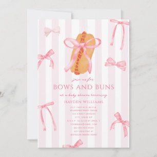 Convite Arcos e Bundas Bebê Q Cachorro-Quente Rosa Churras