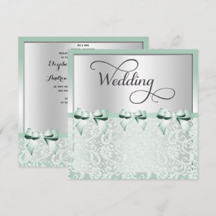 Convite Arcos elegantes do verde da hortelã & casamento d