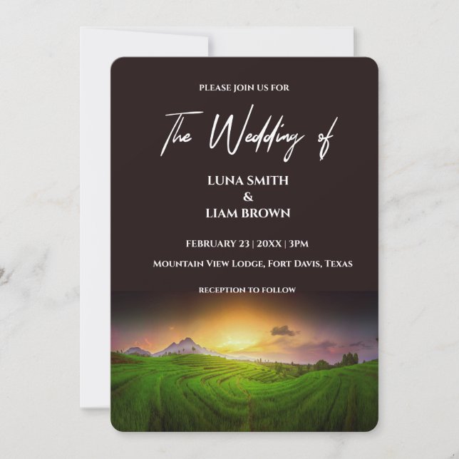 Convite Área rural | nascente | Sunset (Frente)