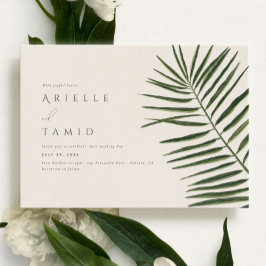 Convite Areca Modern Watercolor Palm Landscape