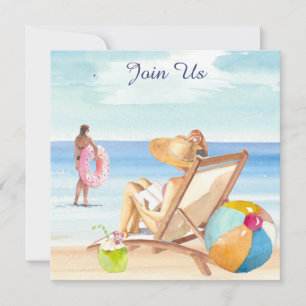 Convite *~* Areia do Mar Sol Praia AR29 Genérico QUALQUER 