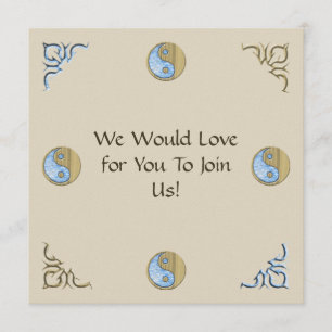 Convite Areia Tribal e Água Yin Yang