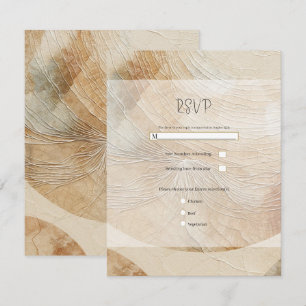 Convite Arejado Neutro Elemento Natural Boêmio Boho RSVP