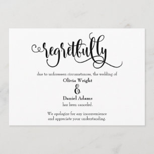 Convite Argumento De Casamento Cancelado E Lamentável