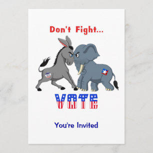 Convite ARGUMENTO DE Elefante e Donkey Não lute contra o 