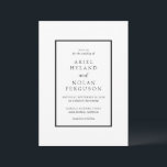 Convite Ariel Minimal Modern Wedding<br><div class="desc">Convite moderno de casamento com detalhes de seu evento dentro de uma fronteira espessa.</div>