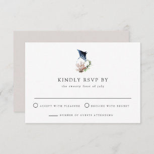 Convite ARIEL Tropical Ocean Coral Manta Ray Beach RSVP