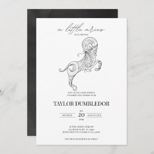 Convite Aries Chá de fraldas de Astrologia com Sinal Zodia