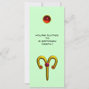 Convite ARIES RUBY, vermelho-claro