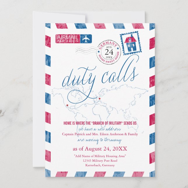 Convite Arizona à Movimentação Militar do Correio Aéreo na (Frente)