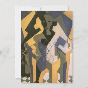 Convite Arlequim à Mesa de Juan Gris, Cubismo Vintage