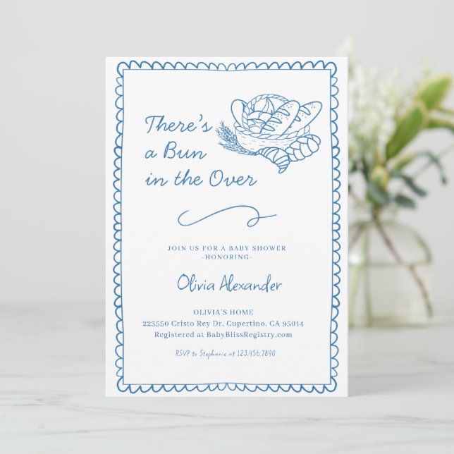 Convite Arma no Chá de fraldas Forno (Em pé/Frente)