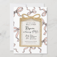 Armação de Arco Dourado Arco com Laço Rosa Primeir