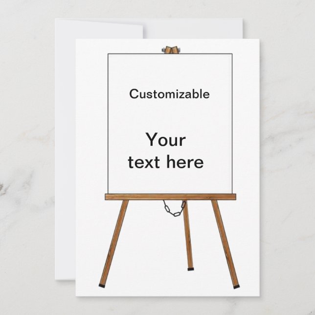 Convite Armação de madeira da leitura e da exposição (Frente)