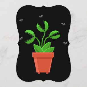 Convite armadilha da mosca do venus do Dia das Bruxas