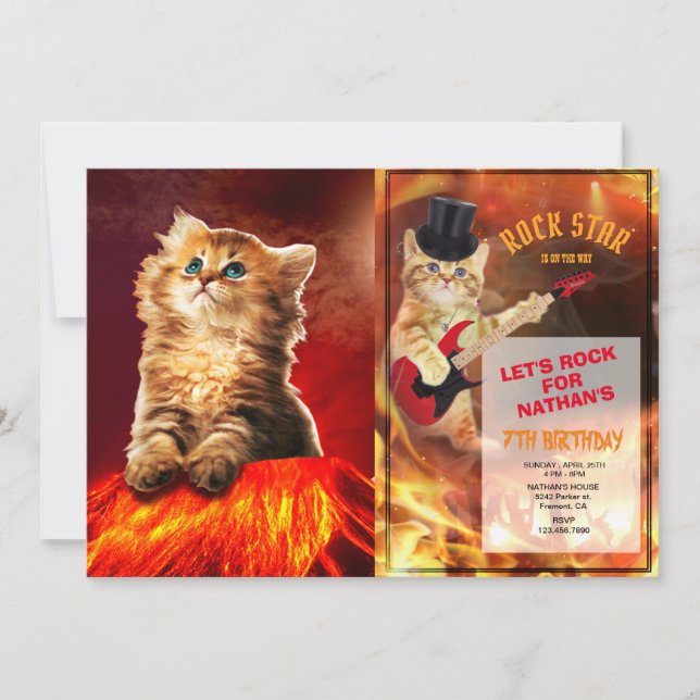 Convite Armageddon cat (Frente)