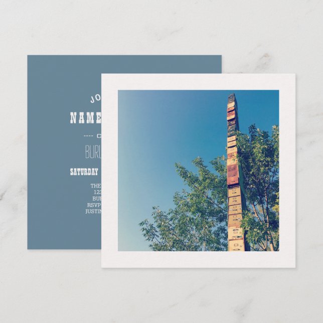 Convite armários empilhados em burlington vermont (Frente/Verso)