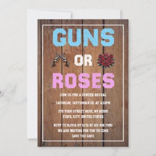Convite Armas ou Rosas - Revelação de Gênero