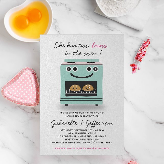 Convite Armas Verdes e Rosa no Chá de fraldas dos Gêmeos F (Criador carregado)