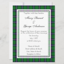 Convite Armstrong Scottish Weding