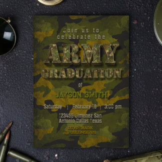 Convite Army Graduation- Military - Soldier