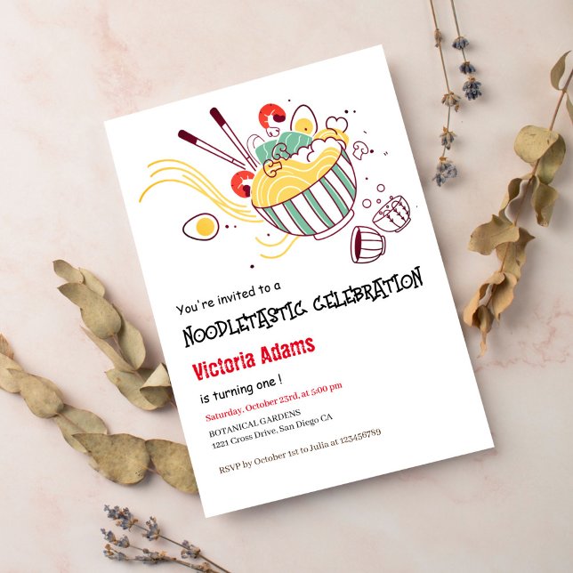 Convite Aromas de Ovos Picados à Mão Ramen CHURRASCO Anive (Criador carregado)