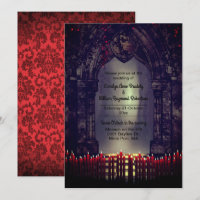 Arqueiro Gótico com Casamento de Velas Vermelhas