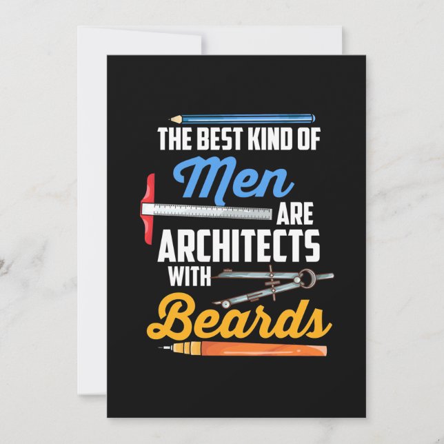 Convite Arquitetos Homens Com Barbas (Frente)