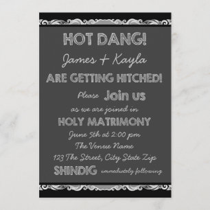 Convite Arranjando Casamento Russo de Chalkboard