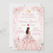 Arranjo De Laço Floral Rosa Quinceañera
