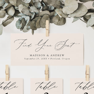 Convite Arranjo de Script Moderno Encontre a sua placa de 