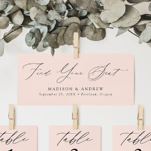 Convite Arranjo de Script Moderno Encontre a sua placa de