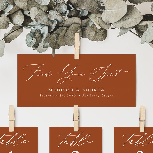 Convite Arranjo de Script Moderno Encontre a sua placa de  (Criador carregado)