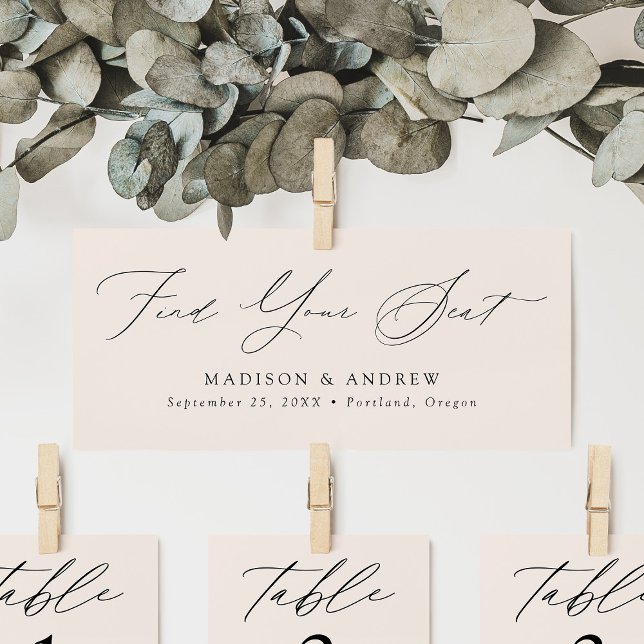 Convite Arranjo de Script Moderno Encontre a sua placa de  (Criador carregado)